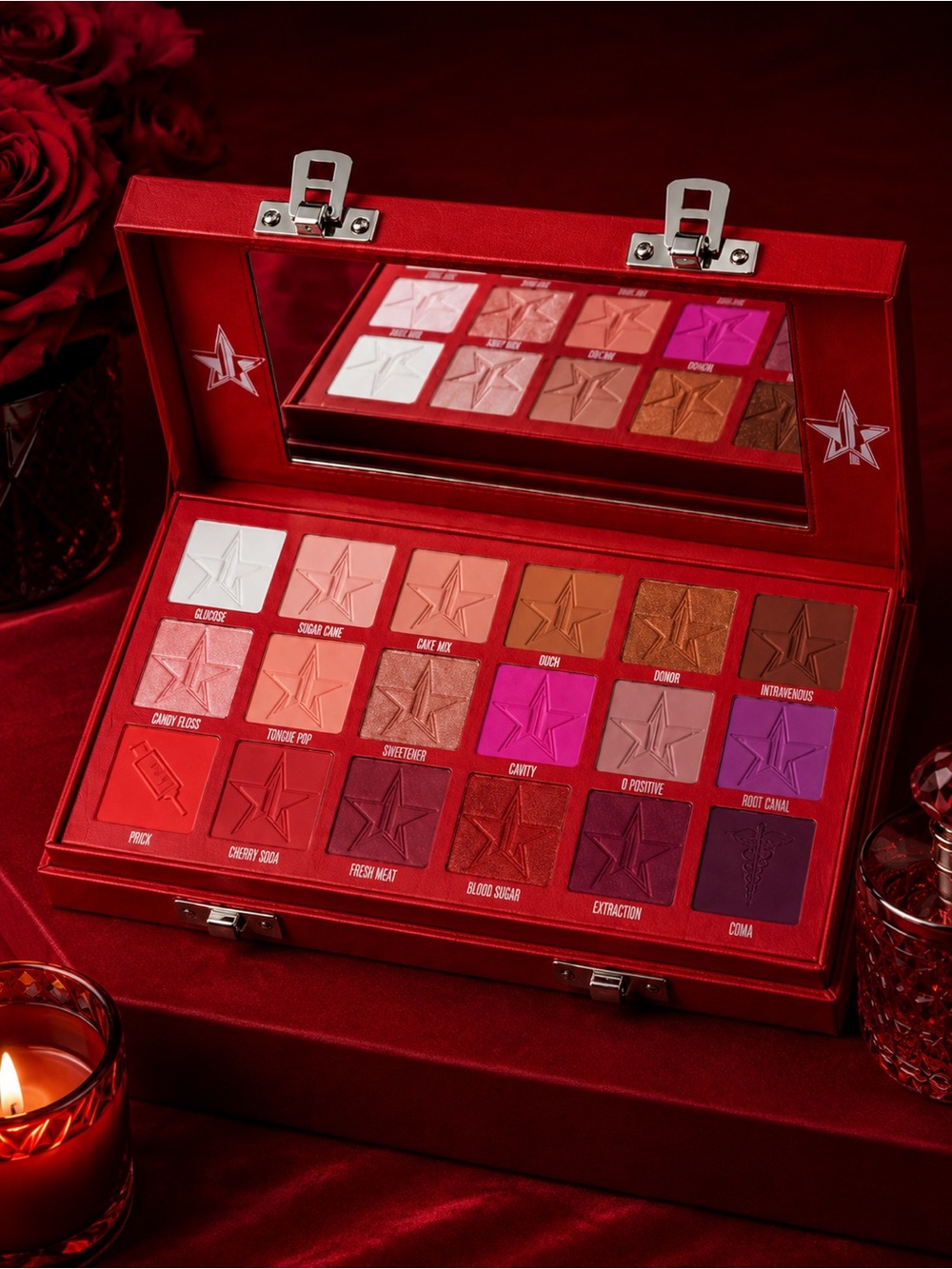 Jeffree Star Blood Sugar Eyeshadow Palette Red Case NWT